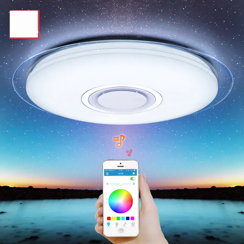 Современный светодиодный потолочный светильник RGB с регулируемой яркостью 25 Вт 36 Вт 52 Вт приложение дистанционное управление Bluetooth Музыка Свет спальни лампы умный потолочный светильник