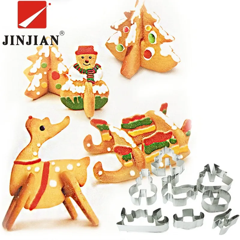 JINJIAN 8 шт из нержавеющей стали головоломка резак печенья DIY формочка для десерта