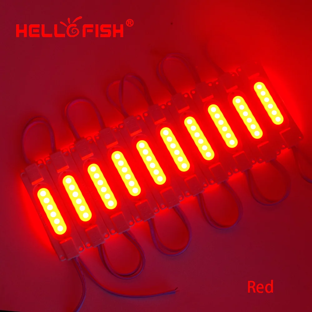 Hello Fish 20 шт. DC12V COB Светодиодный модуль 7020 рекламные модули светящиеся символы, модули для фоновой подсветки IP65 водонепроницаемый