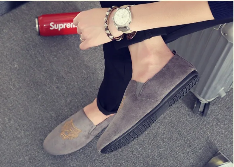 Beanshoe мужские, стильное летнее платье животный узор ленивый общего мужская повседневная непарная обувь