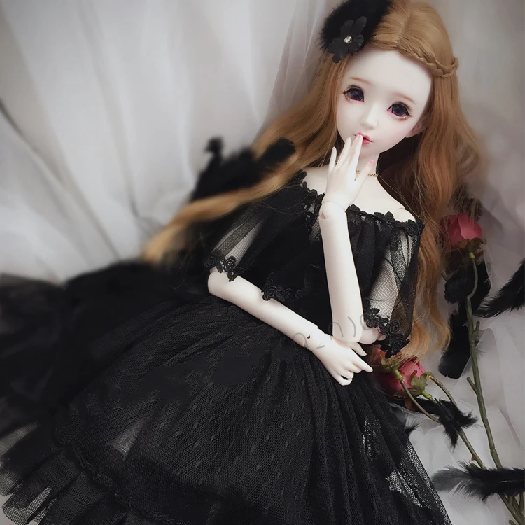 1/4 1/3 bjd кукла белое черное платье на заказ хвост красивые платья|Куклы| |