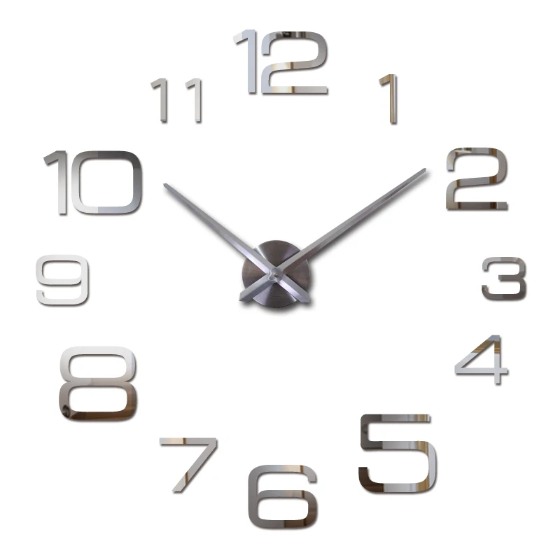 2016 Новый Настенные Часы 3d Акриловое Зеркало Reloj Де сравнению Кварцевые Horloge