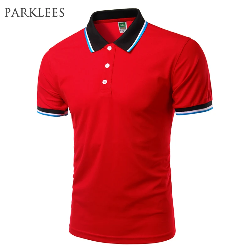 Новинка мужские Поло 2017 летние однотонные модные рубашки поло с коротким рукавом