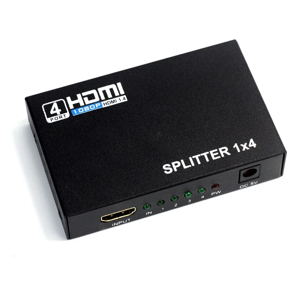 HDCP HDMI сплиттер Full HD 1080p видео переключатель 1X4 сплит 1 в 4 выход усилитель двойной