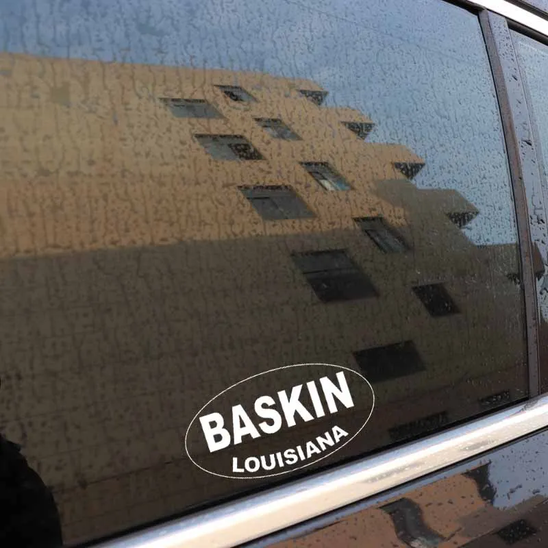 YJZT 14 8 см * 7 овальная Автомобильная наклейка BASKIN LOUISIANA виниловая