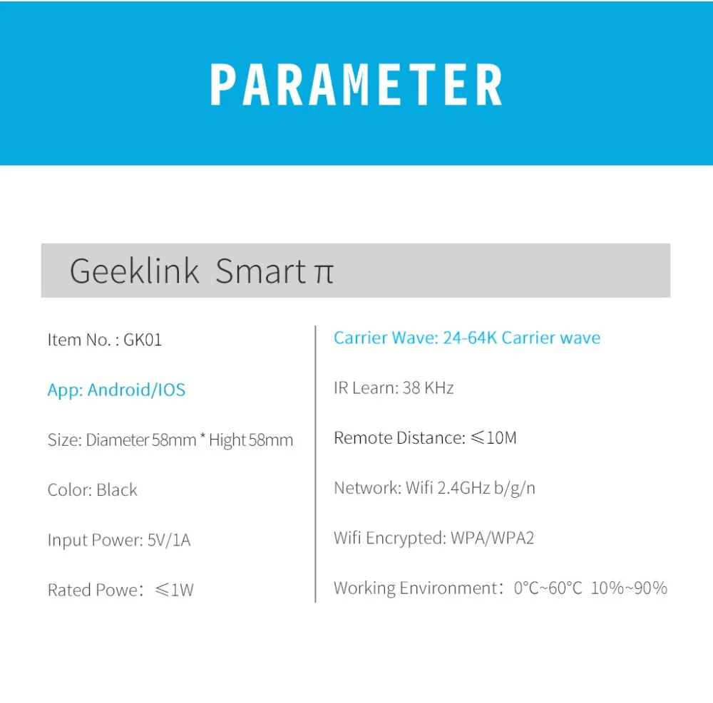 Geeklink мини умный дом универсальный пульт дистанционного управления, wifi+ ИК-центр управления для умного дома работа с Alexa Google Home