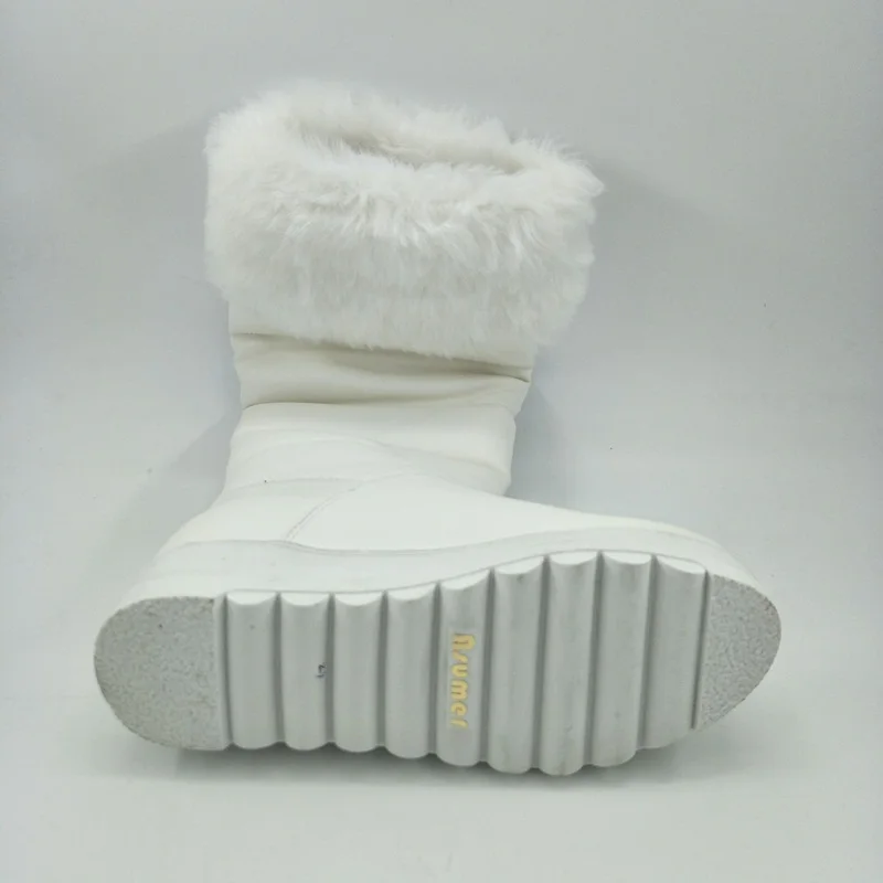 

Asumer Plus Size 34-42 warm Snow Boots thick fur platform women's winter boots flat heels knee high boots shoes woman