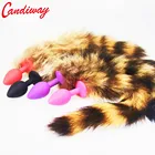 Анальная пробка с лисьим хвостом, анальная пробка с кошачьими хвостами, собачья секс-игрушка, Буллет, buttplug, игрушки для точки G, дикая секс-игра, товары для влюбленных, секс-шоп