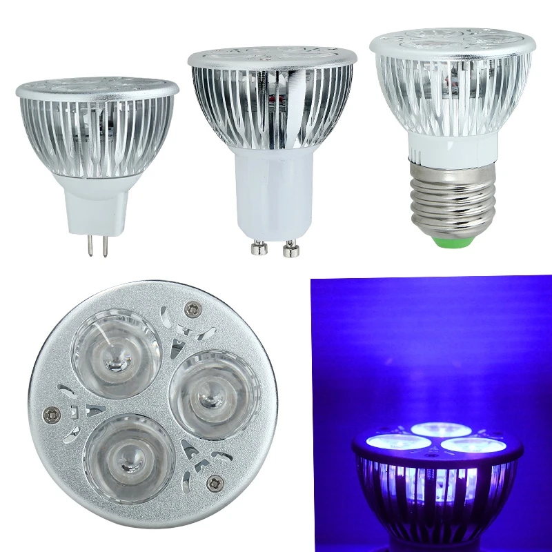 Ультрафиолетовая Светодиодная лампа 3 Вт E27/GU10/MR16 85 265 в/12 В|ultraviolet light|uv light ultraviolet