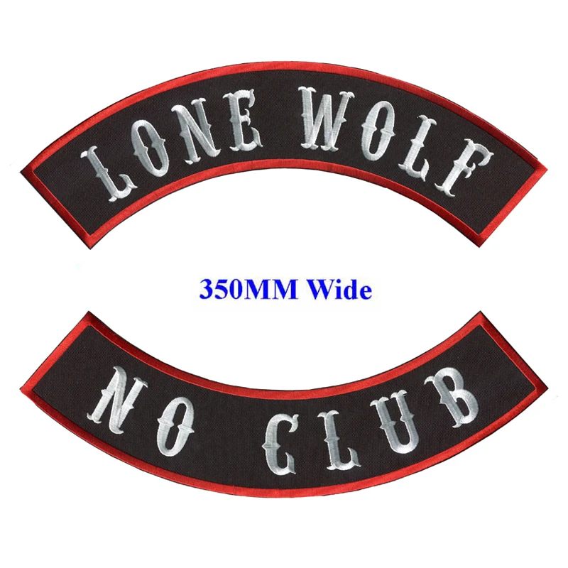 Байкерские нашивки LONE WOLF железные для полной куртки одежда без клубных вышитых