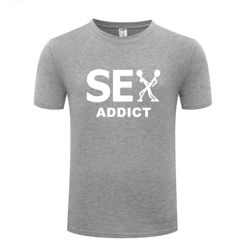 Sex Addict креативная Юмористическая Мужская футболка новая хлопковая Повседневная футболка с короткими рукавами и круглым вырезом - Цвет: HUIY BAT