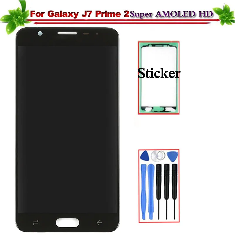 Super Amoled для samsung Galaxy J7 Prime 2 2018 G611M G611K G611 G611F ЖК Дисплей Сенсорный экран планшета