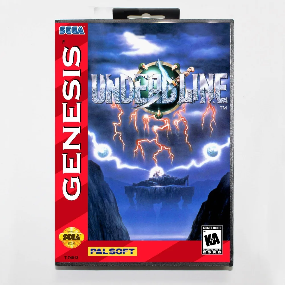Undead линия 16 бит MD карточная игра с коробку для Sega игры Mega Drive/ Genesis|undead line|16 bitmd game |
