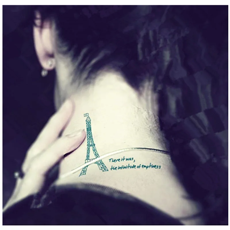 SHNAPIGN 25 Стиль Мини Временные татуировки боди арт дизайн Эйфелевой башни флэш