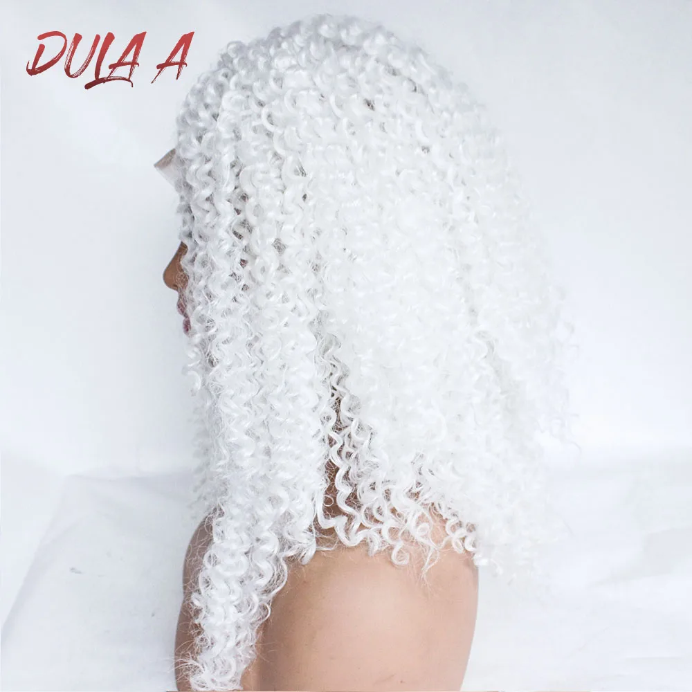 Парик белый кудрявый парик Perucas передние кружевные волосы синтетические парики