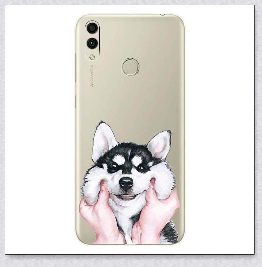 019 Силиконовый чехол для huawei honor 8c 8x, милый бампер с принтом, чехол для huawei honor 8 C X, Fundas Coque, задняя крышка для телефона - Цвет: 019