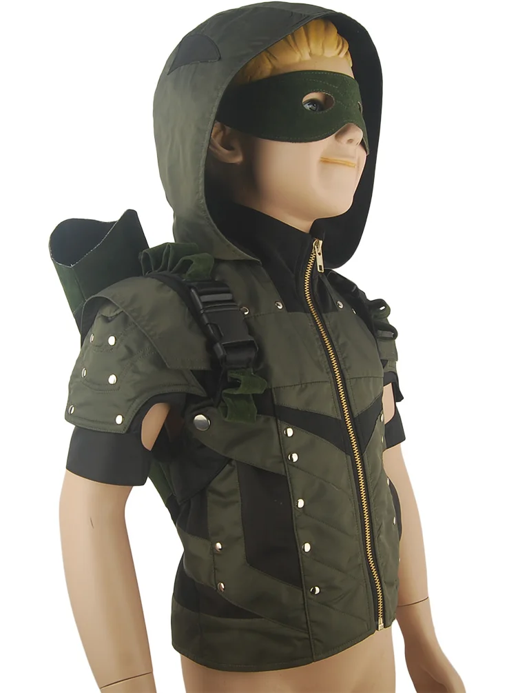 Детская куртка с зеленой стрелой для мальчиков сезон 4 года капюшоном Оливер Квин