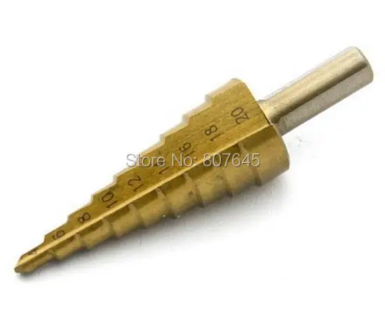 3 шт./компл. HSS ШАГ СВЕРЛО НАБОР сердечник сверло титановое покрытие конус Шаг