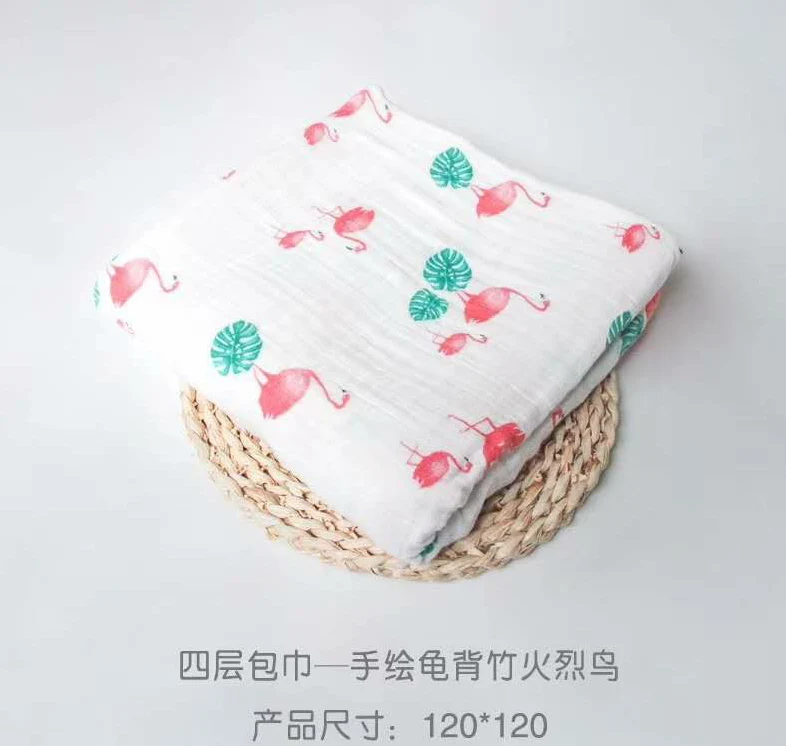 Четырехслойное бамбуковое детское муслиновое одеяло дерево лучше чем Aden Anais