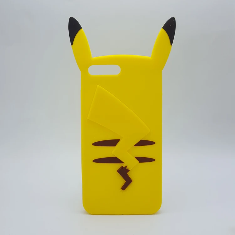 Милый мягкий силиконовый чехол Pika с объемным изображением мультяшных карманных монстров для iPhone 7, 6, 6S Plus, 5, 5S, SE, чехол для телефона, s, Fundas, резиновые чехлы