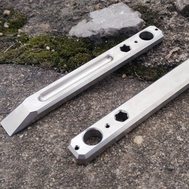 1 шт. портативный легкий титана TC4 Cowbar Prybar с шестигранным гаечным ключом открытый
