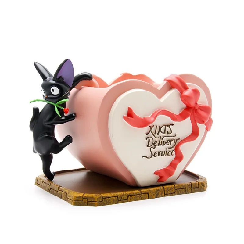 DIY Studio Ghibli Miyazaki Kiki служба доставки Кики кошка Роза в форме сердца цветочный горшок ПВХ фигурка игрушки украшения игрушки