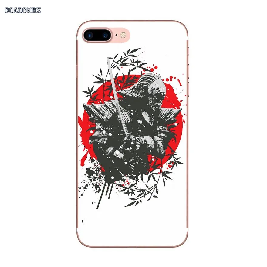 Transparent Soft Cases Covers Japan Samurai Printing Drawing For iPhone 6 6S 7 8 Plus X XS MAX XR 4 4S 5 5S SE 5C | Мобильные