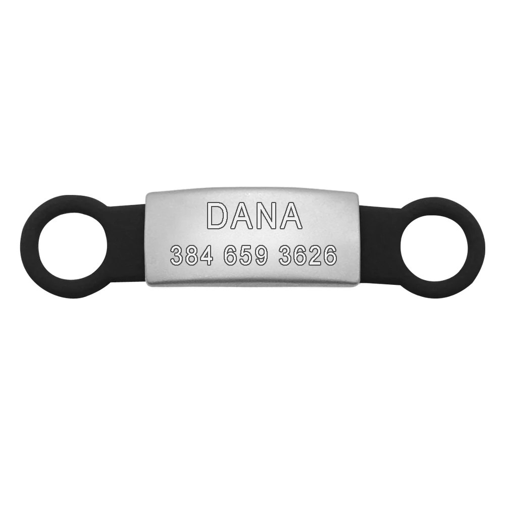 Персонализированные слайды для кошек собак ID бирки из нержавеющей стали без шума