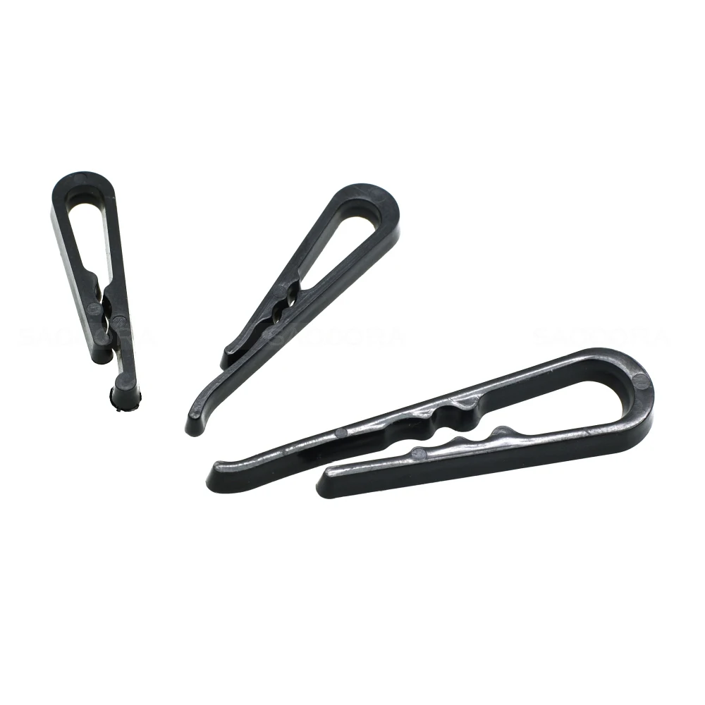 Пластиковый зажим с зубцами для одежды рубашки черного цвета 100 шт. 49 5 мм 38 30 мм|clip