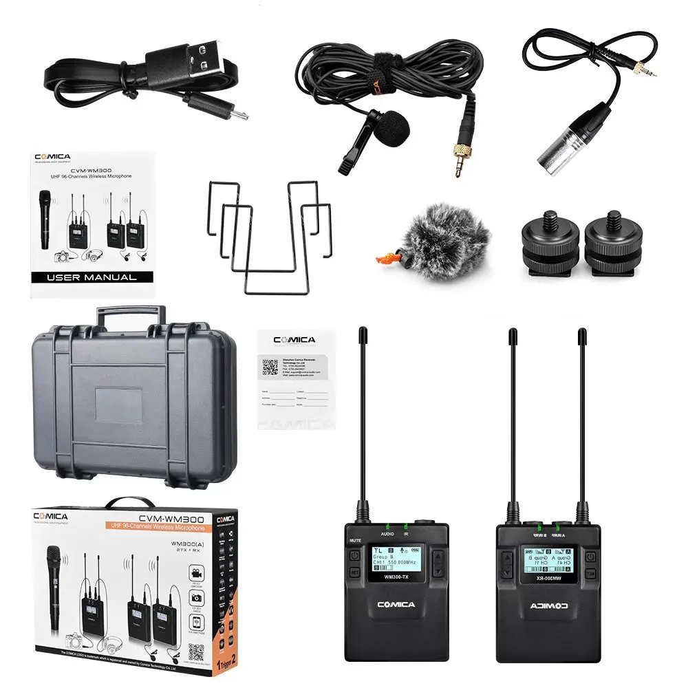 Comica CVM WM300 (C) конденсаторный микрофон 96 канальный UHF профессиональный