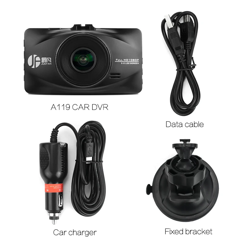 JUEFAN DVR 3 0 дюймов для автомобиля Full HD 1080 P Novatek 96655 видеорегистратор 170 градусов 6g
