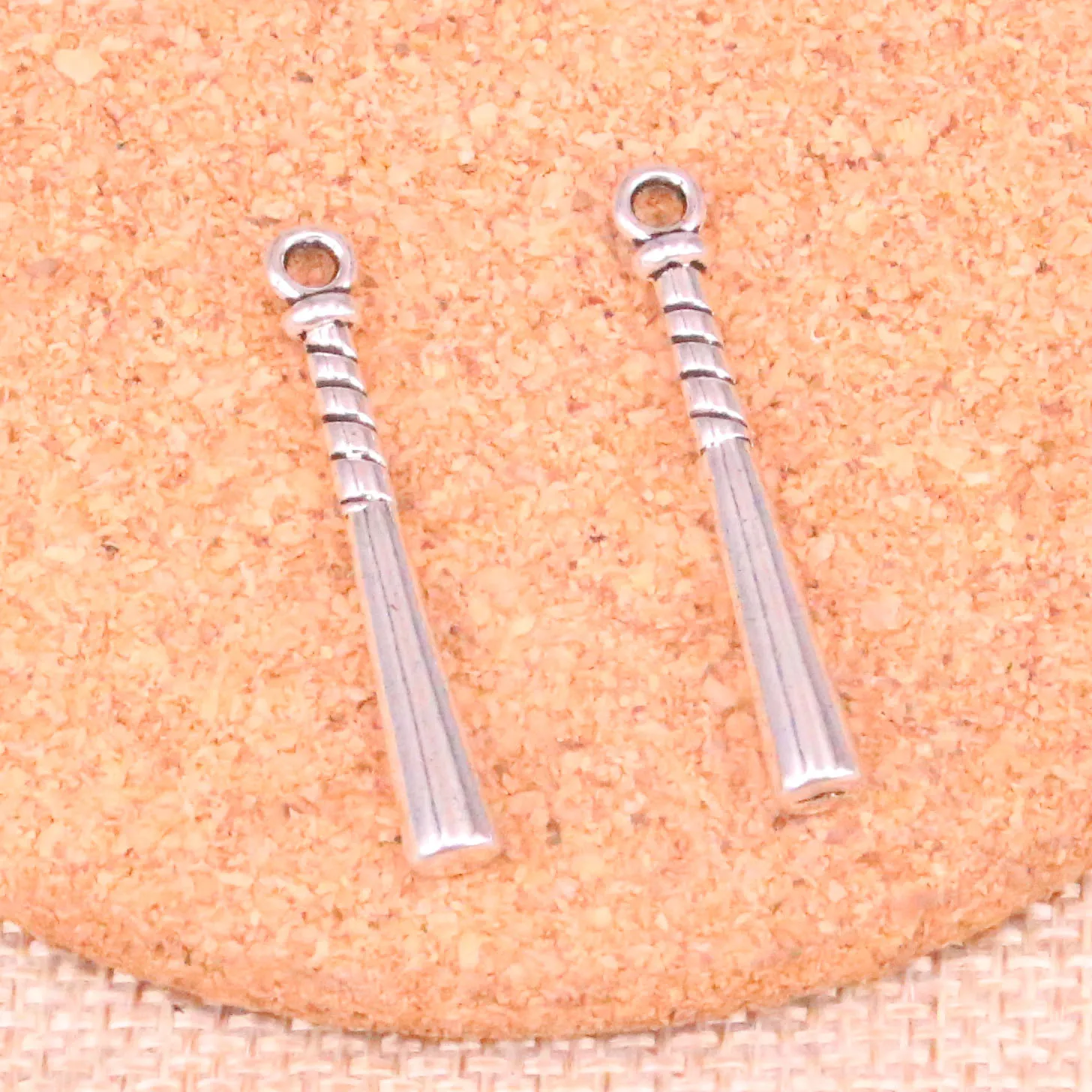 20 шт. подвески в виде бейсбольной биты 35 Х5 мм|charm pendant|pendants for jewelry makingtibetan silver plated |