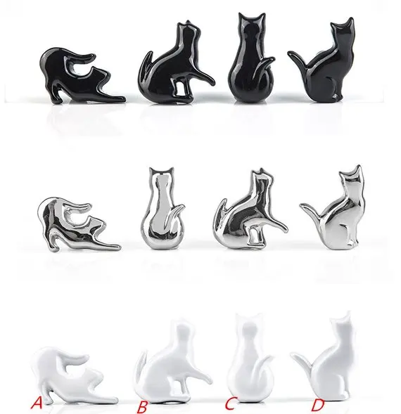 Цвет серебристый Золотой кошка ящик выдвижной ручки уникальный для шкафа черный