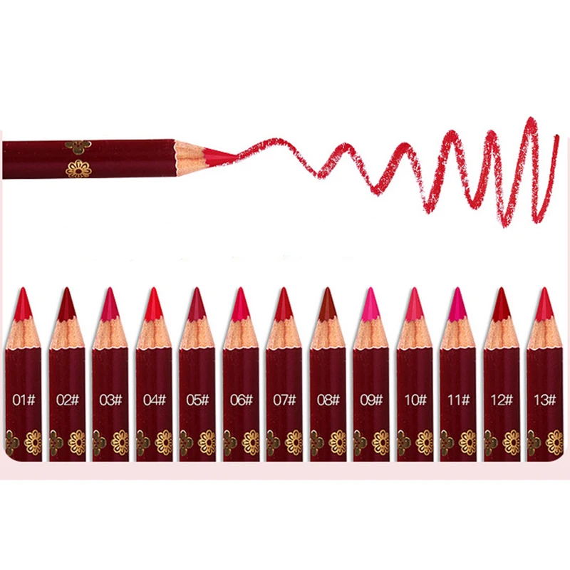 

Карандаш для губ водостойкий цветной, 13 цветов