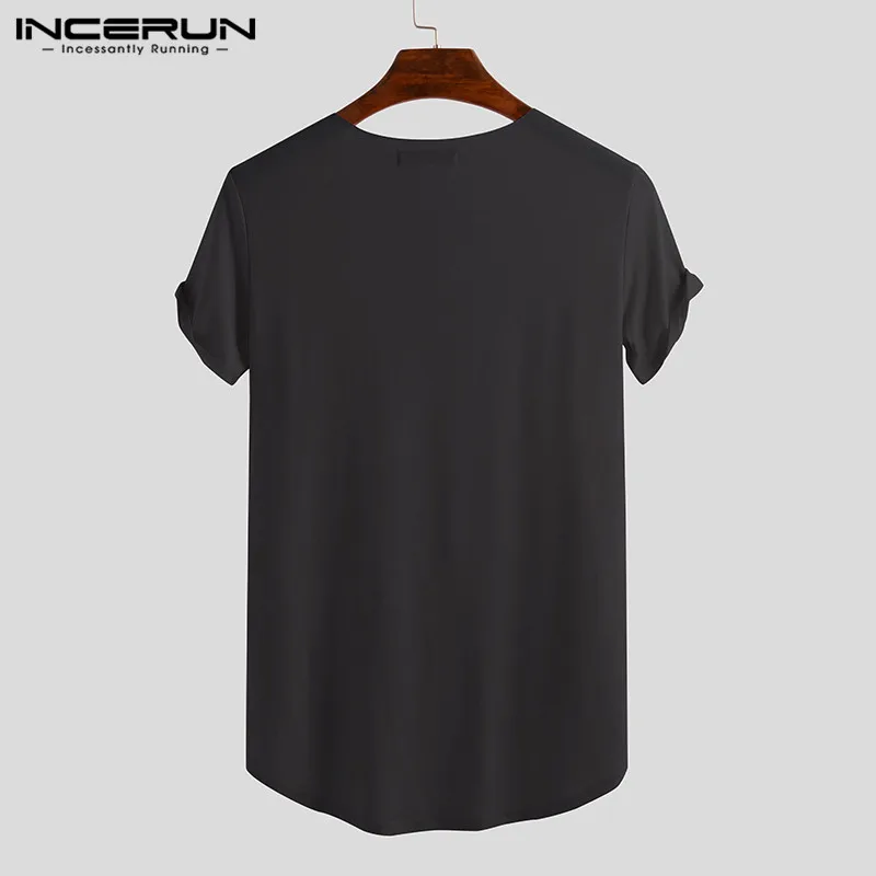 

Stylish Solid Color Tee Tops Men T Shirt Short Sleeve Bodybuilding Tees Male Clothes Fitness Fashion Round Neck Casual T-shirts