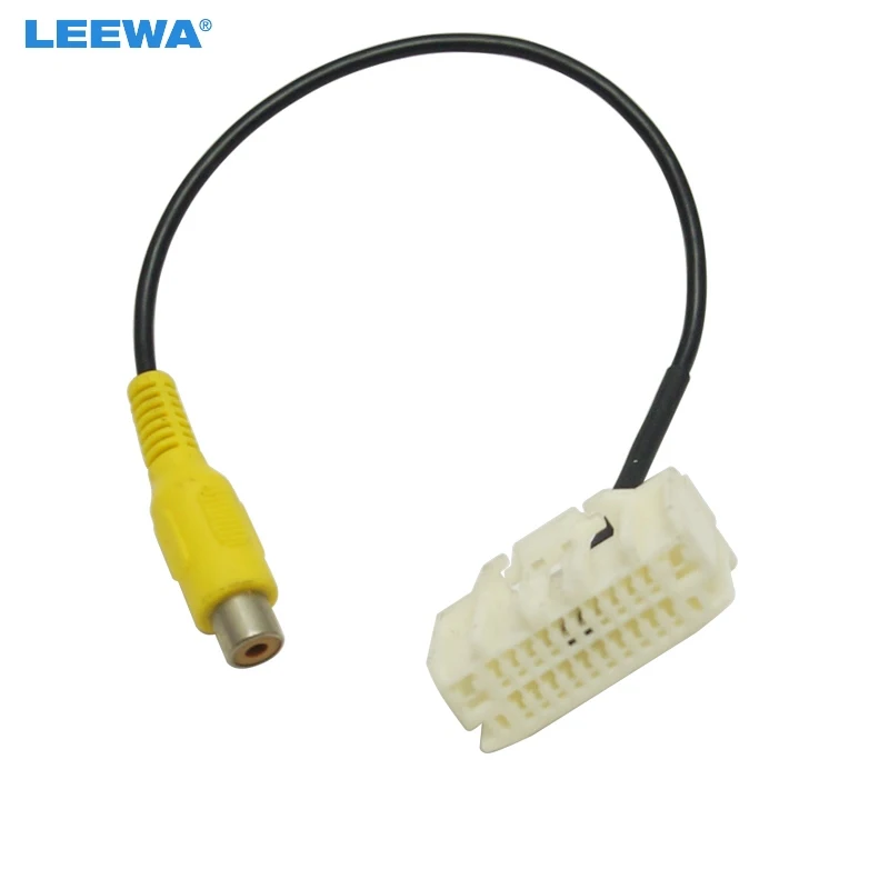LEEWA 1 шт. автомобильный AUX Видео выход RCA кабель для Jeep 2008 + фабрика OEM Радио стерео с