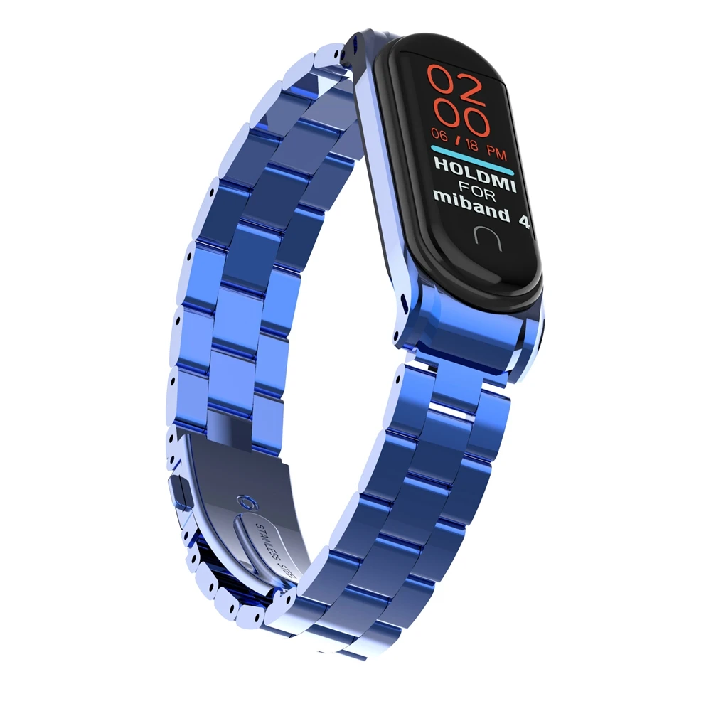 Металлический ремешок для mi Band 4 3 ремешок Xiao mi браслет из нержавеющей стали mi Band 3 4 ремешок для mi Band 4 3 браслеты Pulseira
