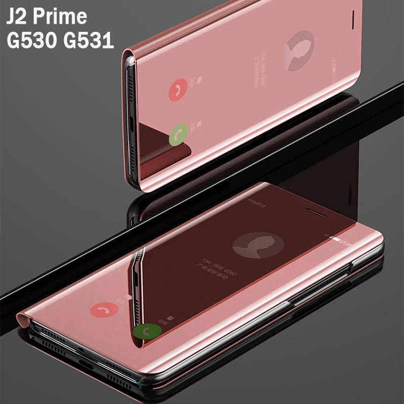 YonLinTan флип умный зеркальный чехол для телефона Samsung Galaxy J2 Prime j2prime Grand G530 кожа Clear View