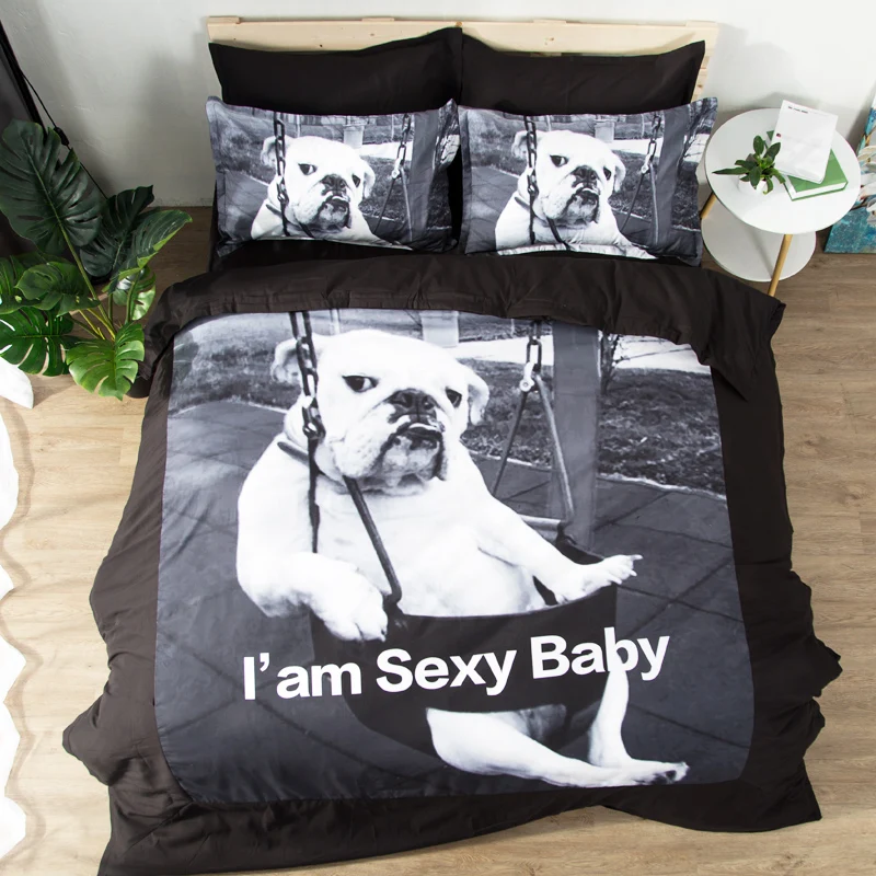 Бесплатная доставка 3d животные кролик кран бык собака постельные принадлежности