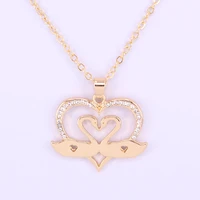 hzew two swan heart pendant necklace two colors necklaces