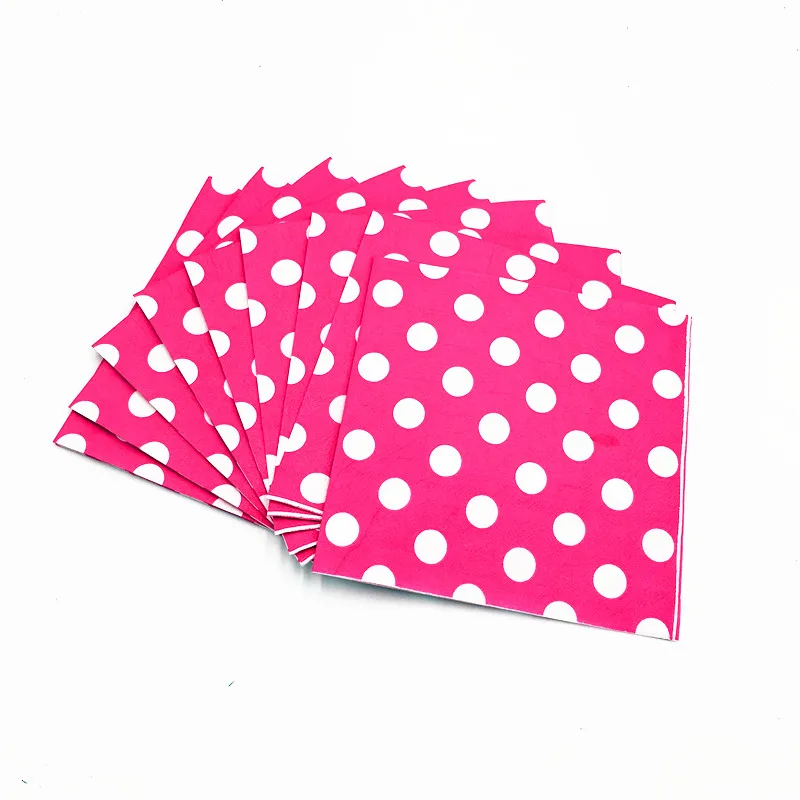 20 шт./лот салфетки в горошек детские принадлежности для дня рождения горошек|party