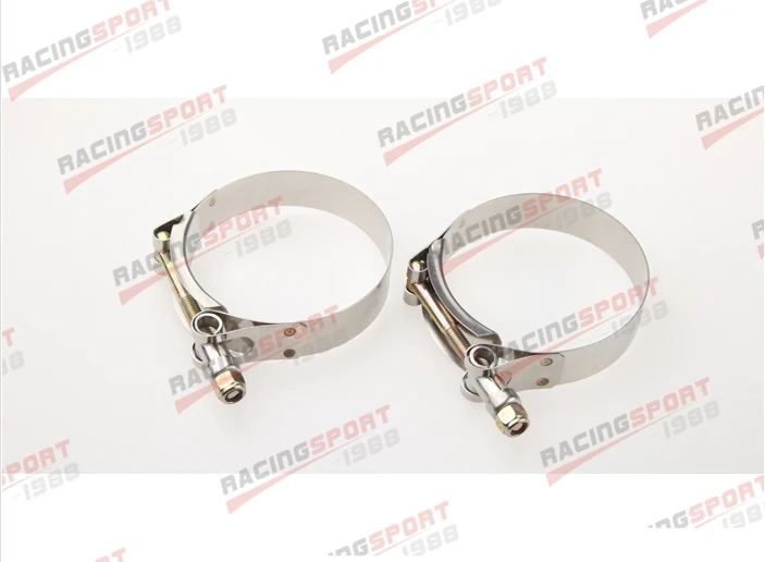 

2pcs 2.5" inch Turbo Pipe Hose Coupler T-bolt Clamp Stainless Steel 67/75mm TCL-2.5