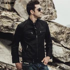 Kожаная куртка мужская мотоциклетное пальто FLAVOR, куртка из натуральной кожи, жакет из свиной шкуры для зимы, 2017