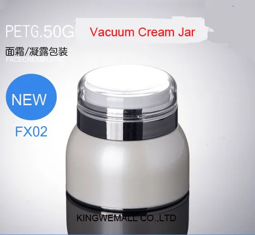 

300 шт./лот, роскошные безвоздушные банки для крема для лица 50 мл, 50 г, пластиковые дорожные пустые косметические контейнеры ПЭТГ 50 мл, бутылки ...