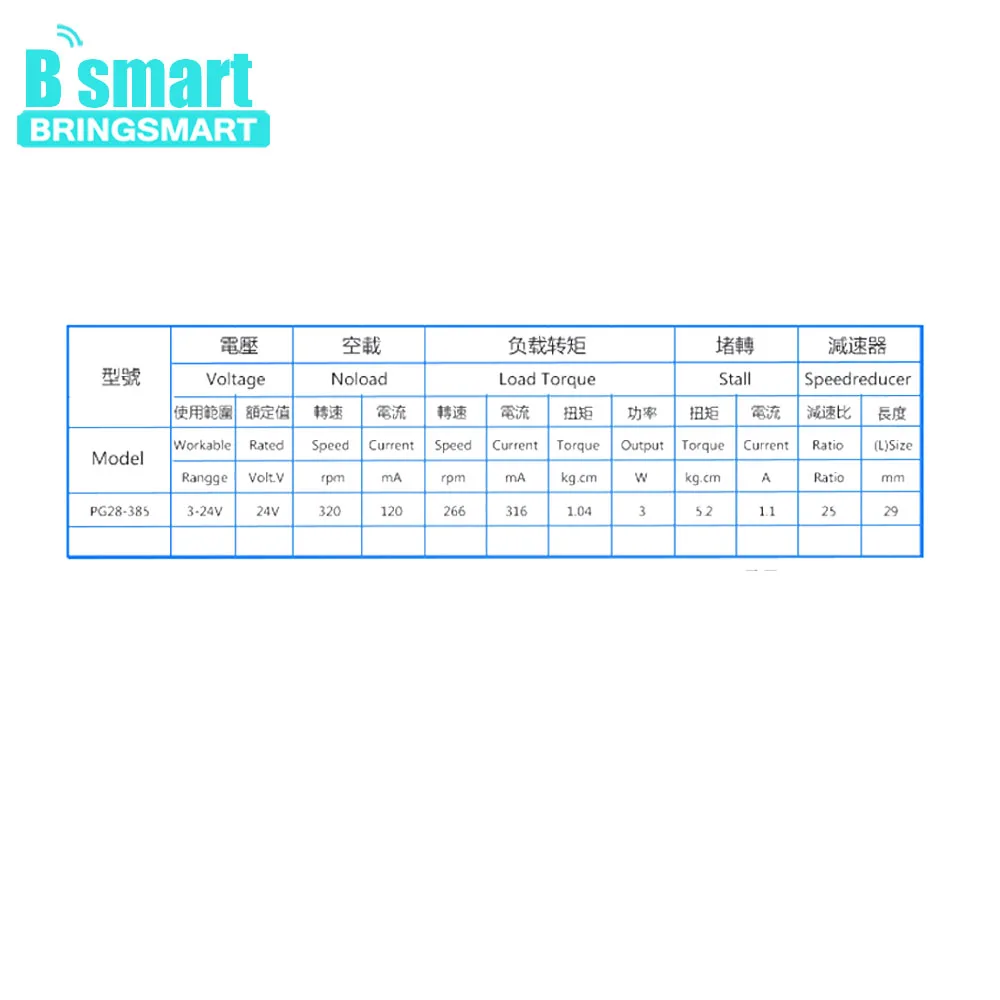Мини-электродвигатель Bringsmart планетарный мотор с редуктором 6 В 24 постоянный ток 12
