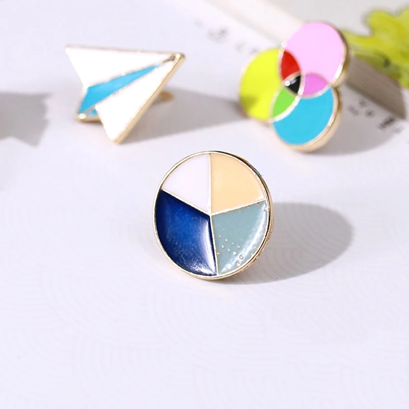 

Fashion Origami Cartoon Circle Envelope Brooches Colorful Women Pin collar Bag Badge Decoration Fashion Jewelry gift p4