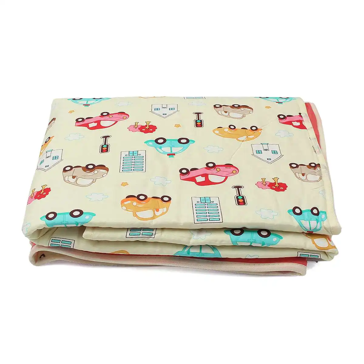 Beige Cartoon Car 80x120 см детские подгузники для взрослых пеленки мочи коврик Детская Водонепроницаемая кровать-подушка матрас 10 видов хлопок+ полиэстер Домашний текстиль - Цвет: Beige Cartoon Car