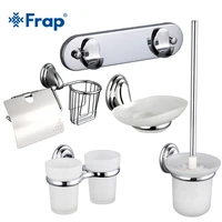 frap modern style towel robe hooks double cup holder soap dishes toilet brush paper holder bathroom accessories