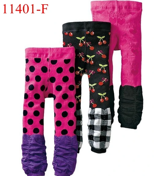 Детские леггинсы в горошек с кружевом и оборками 30 шт./лот |