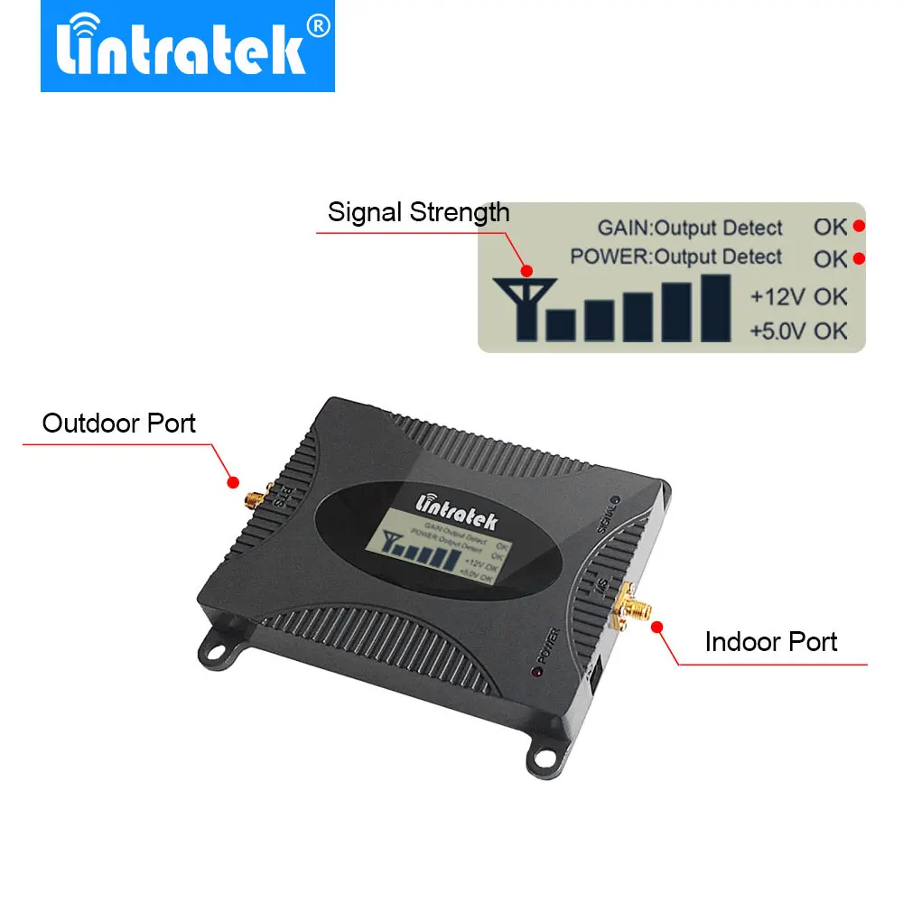 Lintratek мощный GSM репитер 900 мГц ЖК-дисплей Дисплей gsm Сотовая связь усилитель сигнала UMTS 900 мГц мини телефон Усилители домашние Обновление